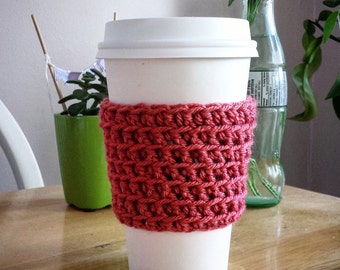 Crochet Coffee Cozy. Crochet Coffee Sleeve. Reusable Cup Sleeve. Cup Cozy. Small Gift Ideas. Colourful Coffee Sleeve. Eco Coffee Sleeve.
