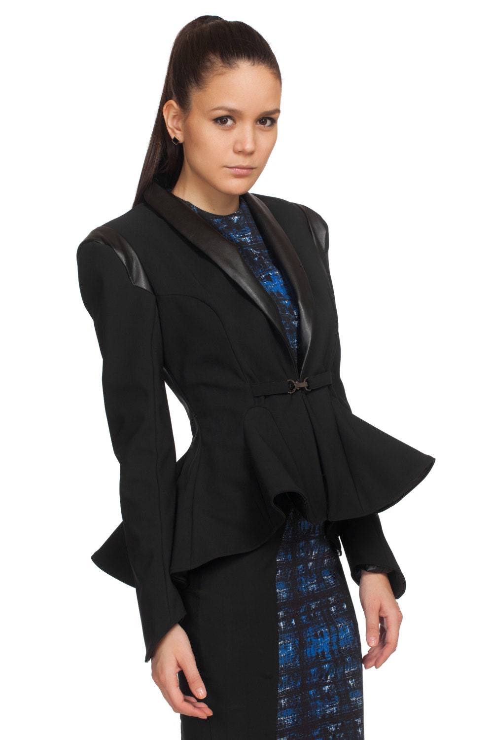 LXUNYI New Short Ladies Blazer Jacket Streetwear Chain