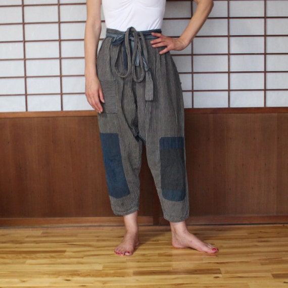 Monpe Vintage Noragi Japanese Farmer's Pant Kasuri