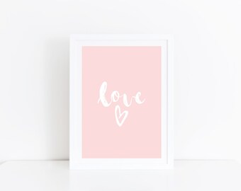 Love Print Pink Nursery Art Love Quote Daughter Gift Girls Room Decor Baby Girl Nursery Print Pink Nursery Wall Art Baby Girl Gift