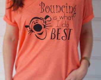 Disney Inspired Unisex Tigger Bouncing Shirt for Adults & Children / Tigger Shirt / Disney Tigger / TTFN / Bouncing Shirt