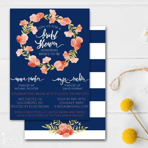 Double Bridal Shower Invitations 4