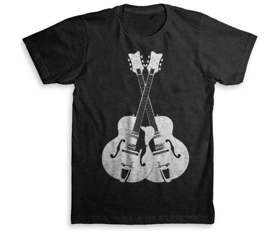 Blues Guitar T Shirt American Apparel Vintage Tri-Blend Tees