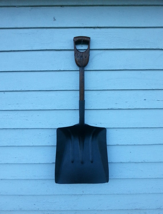 Antique B. & O. Railroad Coal Shovel Ash Shovel Vintage Wooden