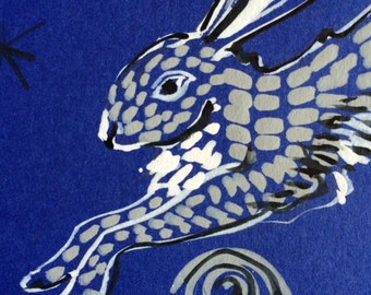 Items similar to very old vintage WIND UP jumping rabbit TOY on Etsy