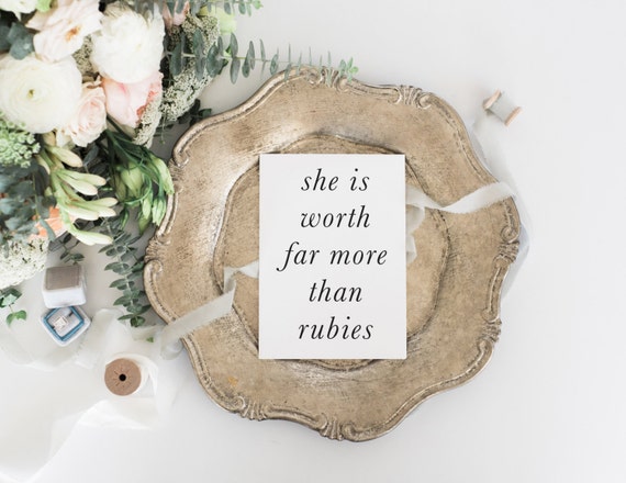 She Is Worth Far More Than Rubies Proverbs by WondrousWorksHome