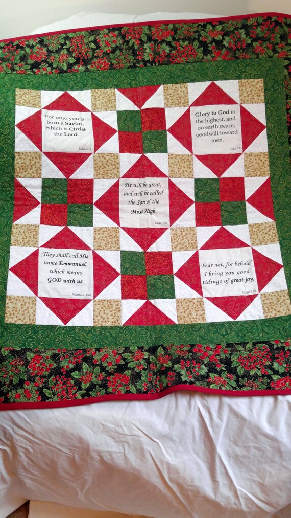 handmade quilt Virgin Mary quilt prayer by PrayerquiltsbyRosie