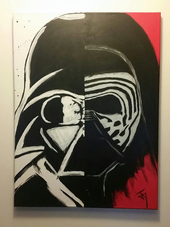 Darth Vader / Kylo Ren acrylic painting on canvas by jonnyboy808