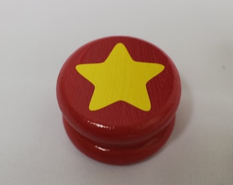 Wood Red Steven Universe Herb Grinder 2" Cute 2 Piece Weed Accessory