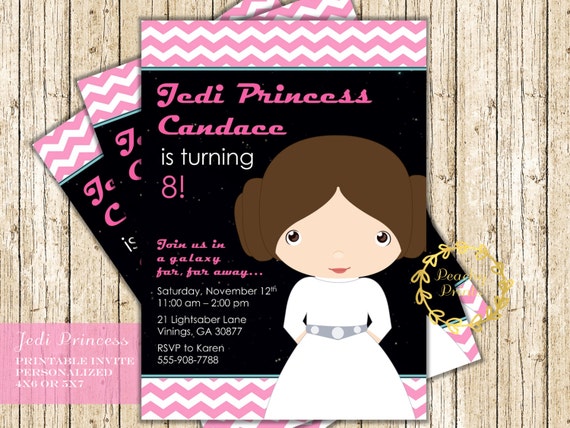 Princess Leia Party Invitations 3