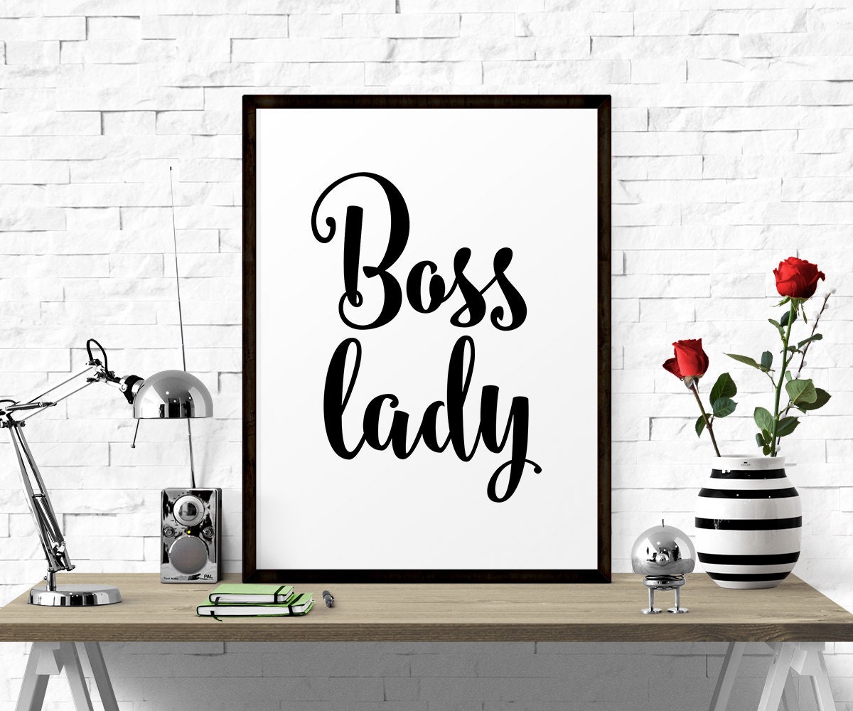 Printable Art Boss Lady Print Office Decor Work Decor Home