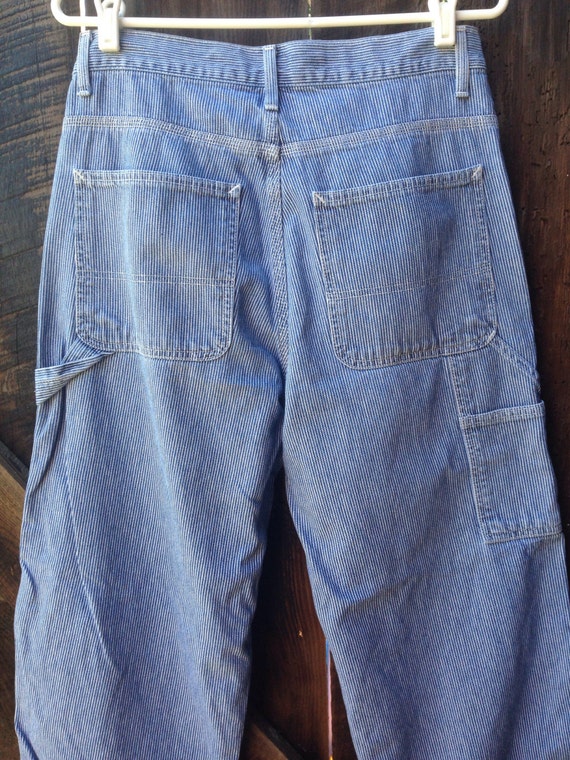 Size 32 waist Railroad stripe pants vintage pinstripe pants