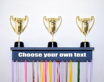 Design Your Own Custom Trophy Shelf and Medal Holder, Gift For Athletes, Custom Sports Medal Holder Design Your Own Display