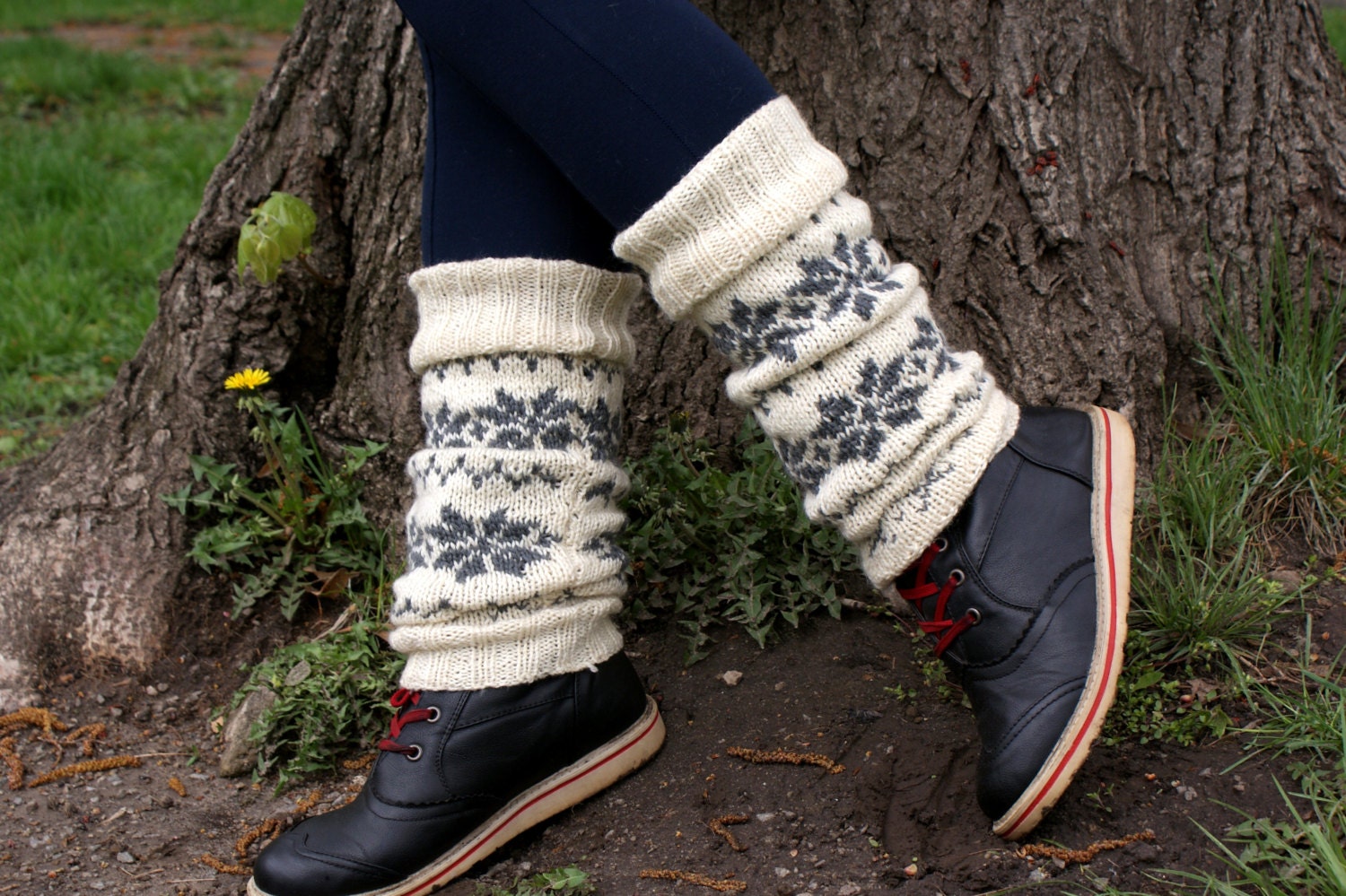 Knit leg warmers Legwarmers Wool leg warmers Ankle warmers