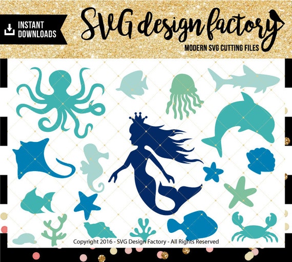 Under The Sea SVG PNG Cut Files for use with by SvgDesignFactory