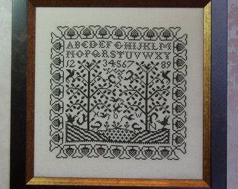 Cross Stitch PDF Pattern Squirrels and Acorns Sampler