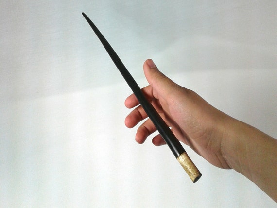 Dueling Wand with notched finger-grip by HooksHollow on Etsy