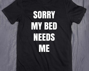 Sleep Shirt My Bed Is My Happy Place Tired Sleeping T-Shirt