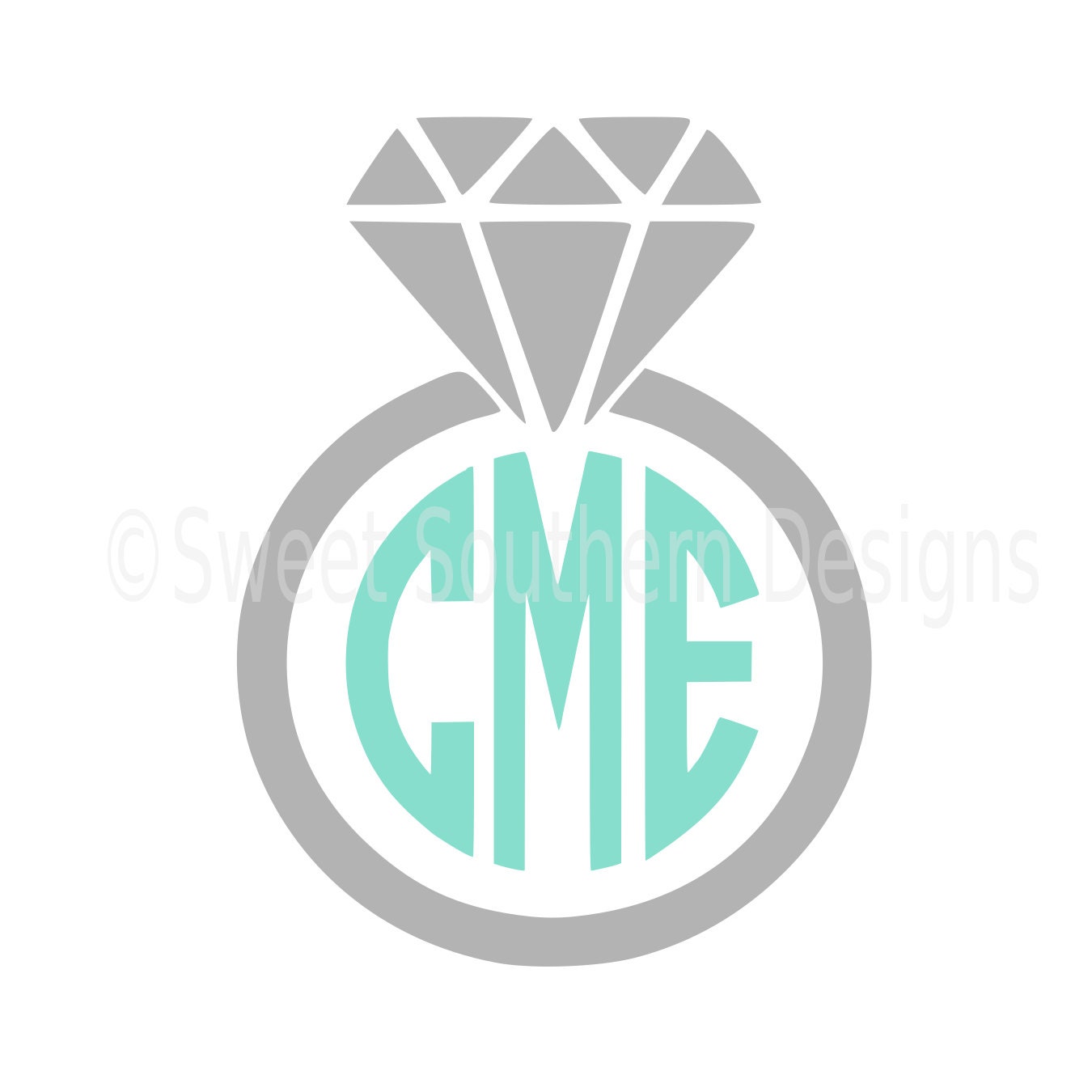 Download Monogram wedding ring engagement Bride wedding SVG instant