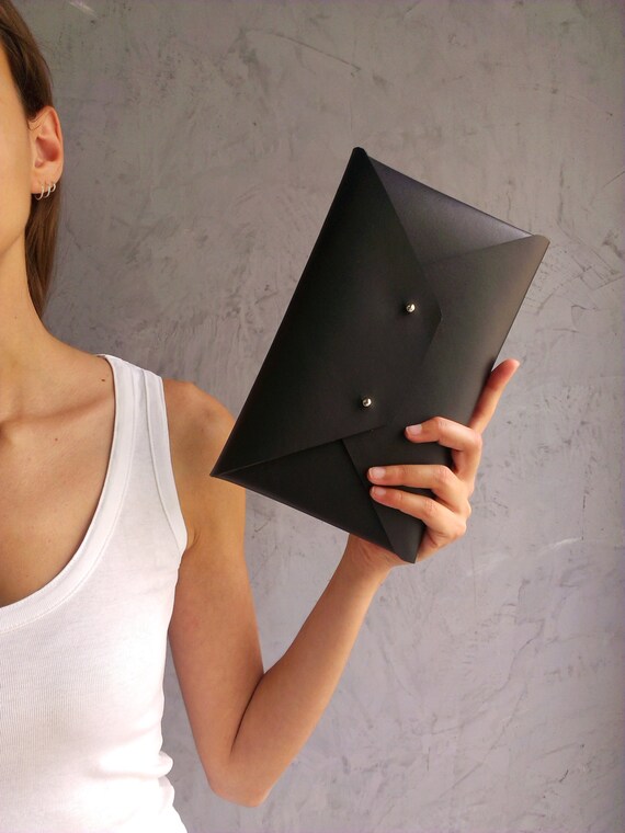 Envelope Enamel Clutch Bag