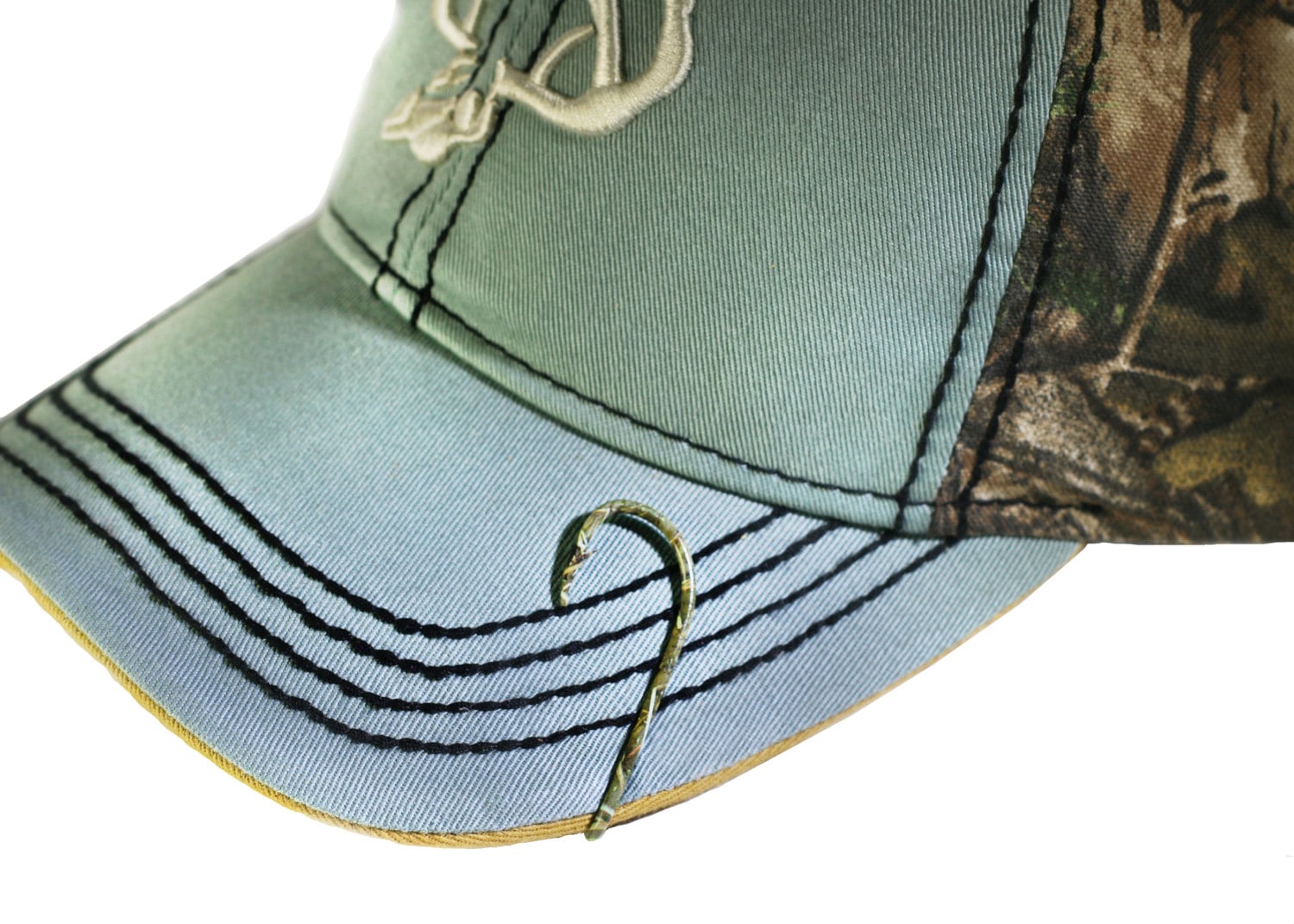 Camo Fish Hook Hat Pin Hat Clip for Hat or Cap by BTOutdoors