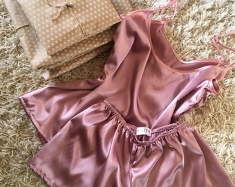 Women's satin pajama set | Short pajama set | Satin sleepwear | Black pajama set | Satin short and shirt | Satin pajama | Pajama set