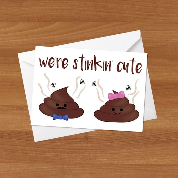 We're Stinkin Cute Greeting Card