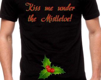 kiss me under the mistletoe shirt