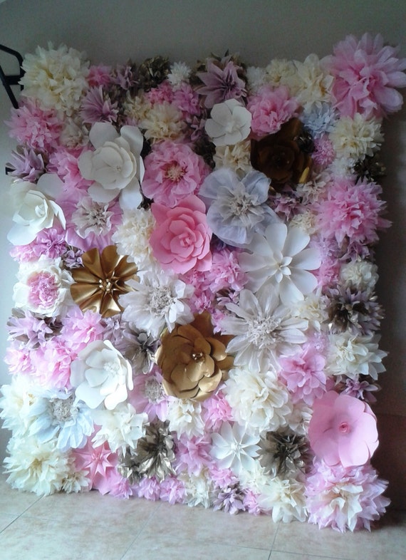 items similar to tissue paper flower backdrop 7 on etsy etsy paper flower backdrop