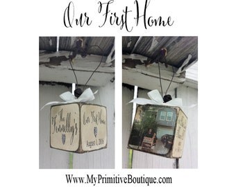 OUR FIRST HOME Ornament | New Home Ornament | Personalized with Photo | Address Ornament | Housewarming Gift | Christmas Ornament | Realtor
