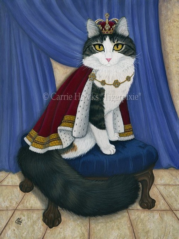 King Cat  Painting Royal  Cat  Regal  Cat  Portrait  Prince Anakin