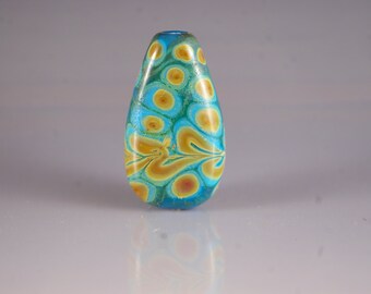 Lampwork Glass Focal Bead, glass bead in turquoise