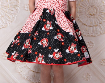 Minnie Mouse Dress - Toddler Girl Clothes - Little Girl Outfit - Minnie Mouse Birthday - Boutique Girl Outfit - sizes 2T to 10 years