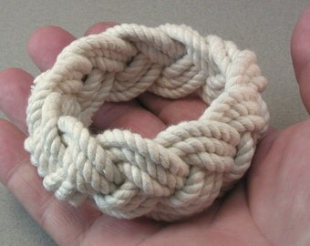 oversize heavy cord rope bracelet three part braid bracelet turks head knot bracelet 3950