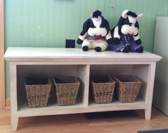 Cubby Hallway Storage Bench 2 Compartment Boot Bench