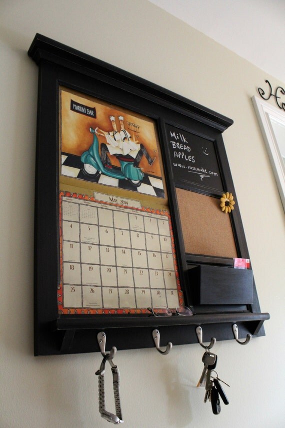 Home Decor Wall Calendar Front Loading Mail Organizer Family
