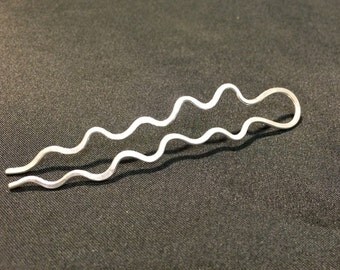 Forged Sterling Silver Hair Pin Fork