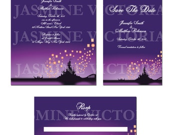 Tangled Themed Wedding Invitations 9