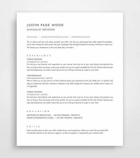 resume template simple resume professional resume simple