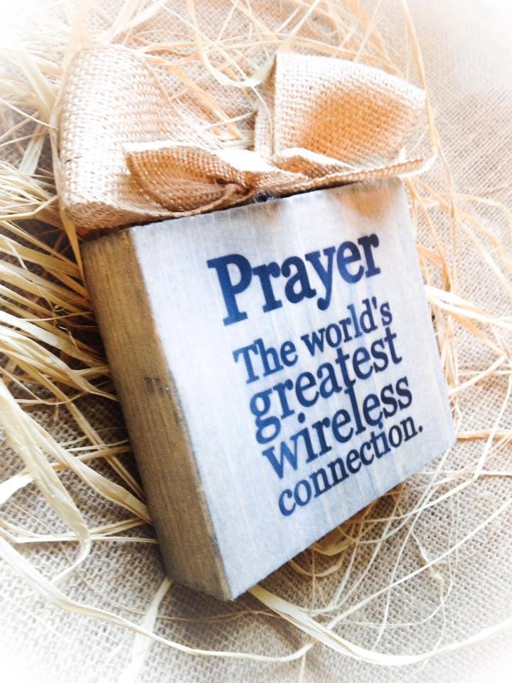 Prayer Wood Block Prayer Sign