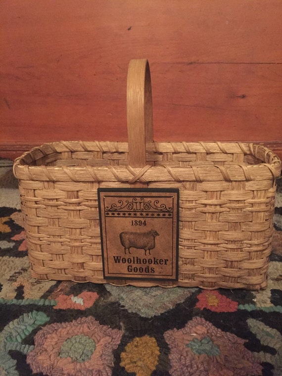 Primitive Market Basket Handwoven Primitive by 1803ohiofarmbaskets