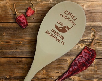 Chili Cook Off Personalized Wooden Spoon Prize, Hostess Gift, First Place Chili Cook-Off SP0201