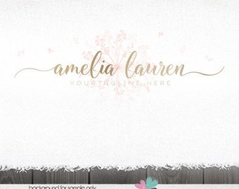 premade logo photography Logo gold logo premade logos Logo for photographer photography logo dandelion Logo photography logos and watermarks