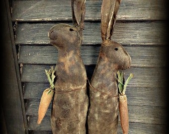 Primitive Rabbit Doll | Primitive Spring Decor | Easter Rabbit | Rabbit Centerpiece | Easter decorations | Folk Art Rabbit Doll