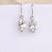 RESERVED Final Payment on Custom Order for Platinum Marquis Cut White Sapphire Dangle Earrings