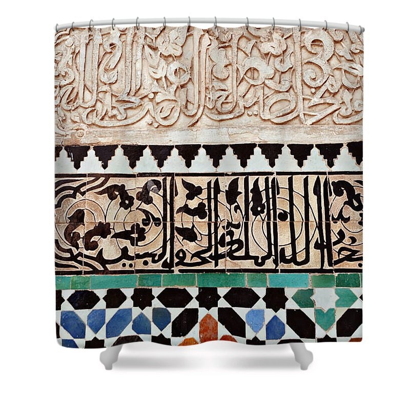 Moroccan Shower Curtain Bohemian Home Decor Bathroom Decor