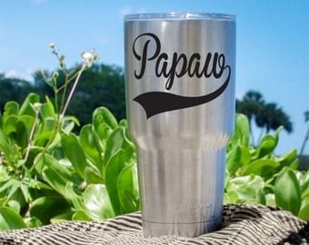 Papaw Decal, Grandfather Gift, Fathers Day Gifts, Fathers Day Gift Ideas, Papaw Gift, Baseball Themed Decals, Gifts for Grandpa
