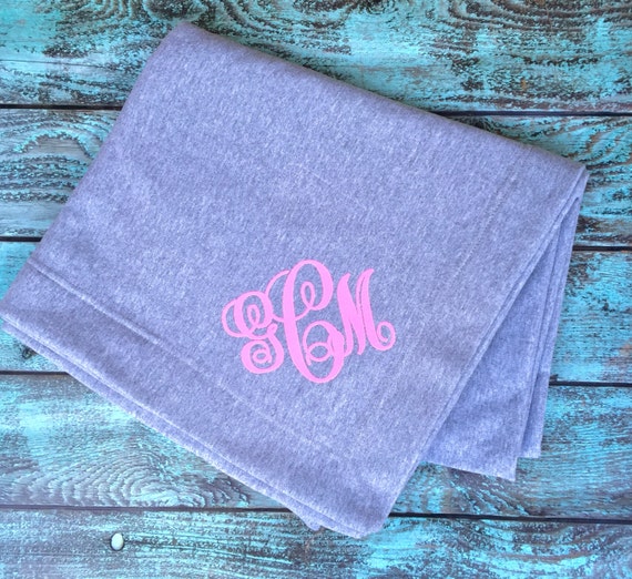 Monogrammed blankets Monogram Blanket Christmas gifts