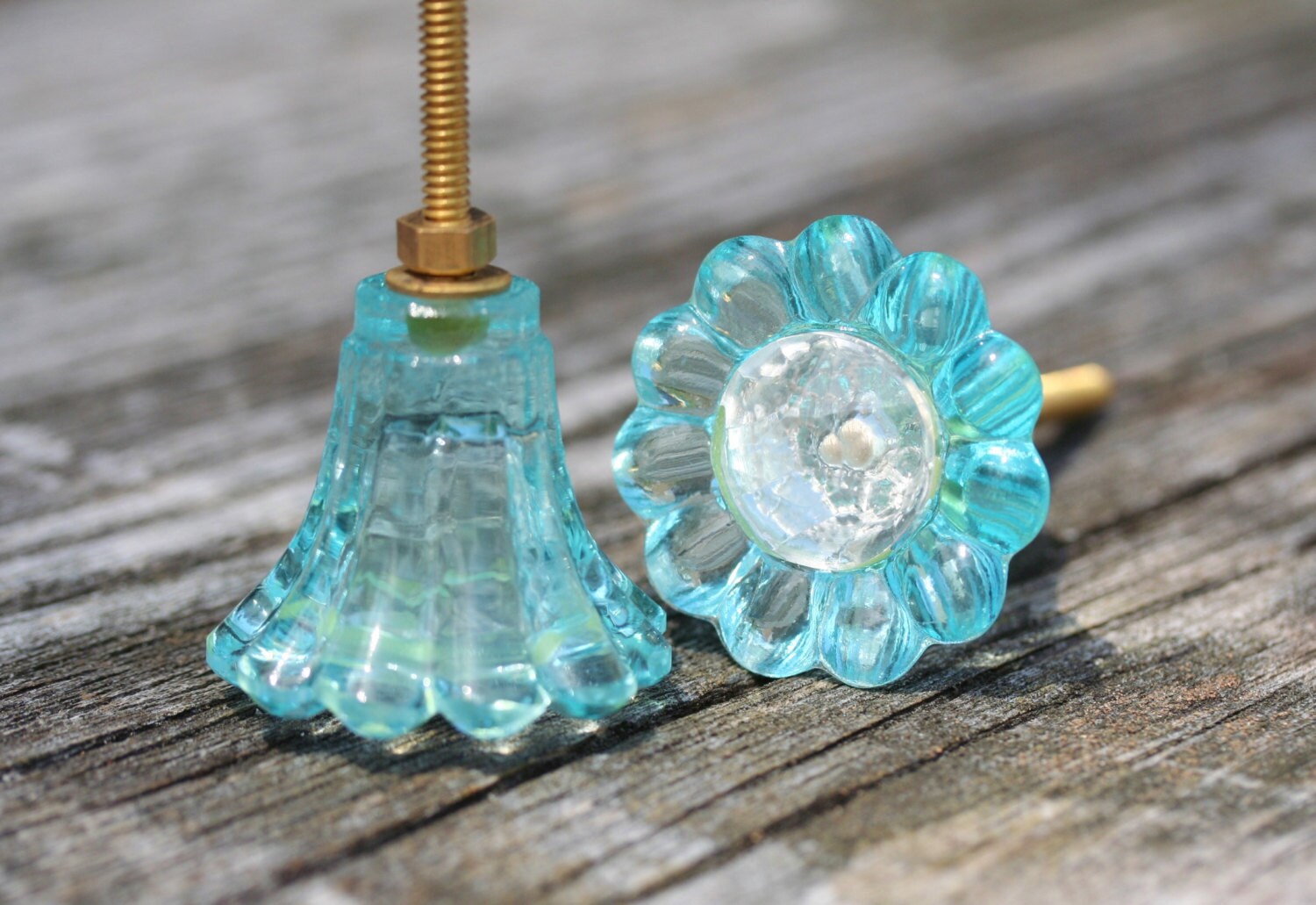 Blue Glass Drawer Knob Drawer Pull Blue Drawer Pull