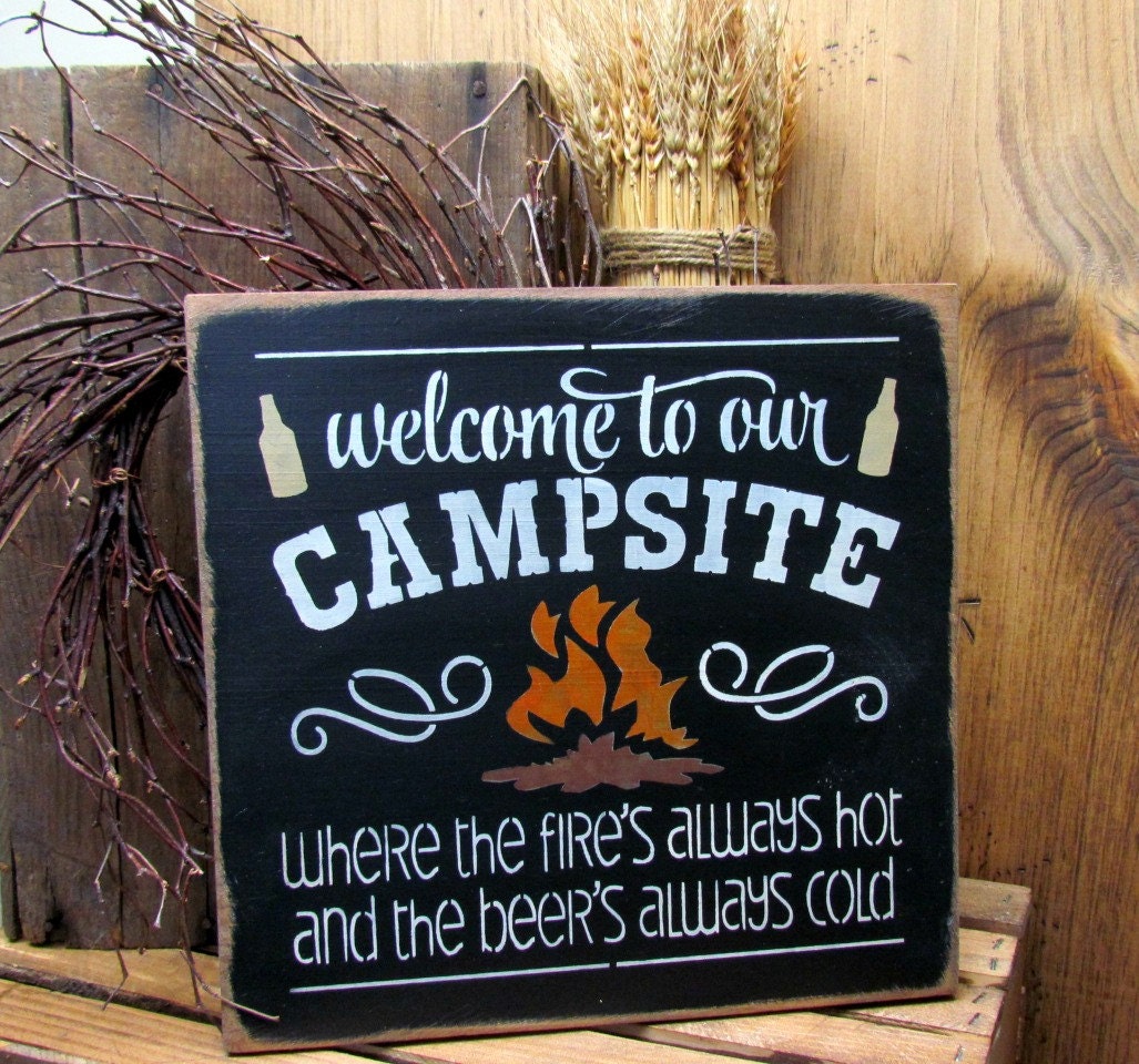 Sign for the Campsite Camping sign Fathers Day Gift Rv